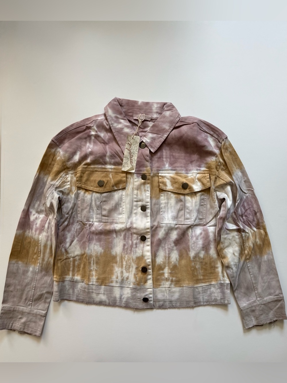 Mystree Women's Tie Dye Denim Jacket size S M L NWT